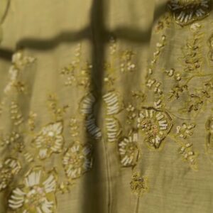 Pastel Green Pure Banarasi Mul Chanderi Three-Piece Suit