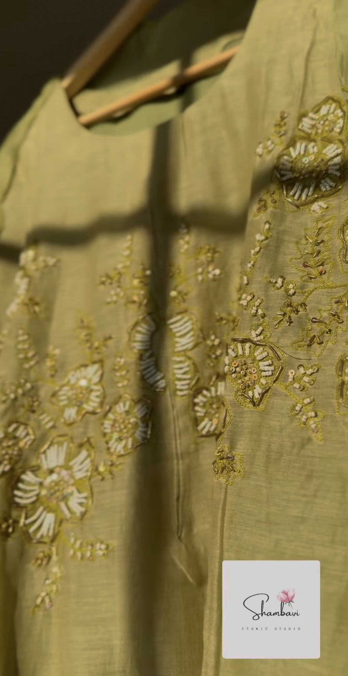 Pastel Green Pure Banarasi Mul Chanderi Three-Piece Suit