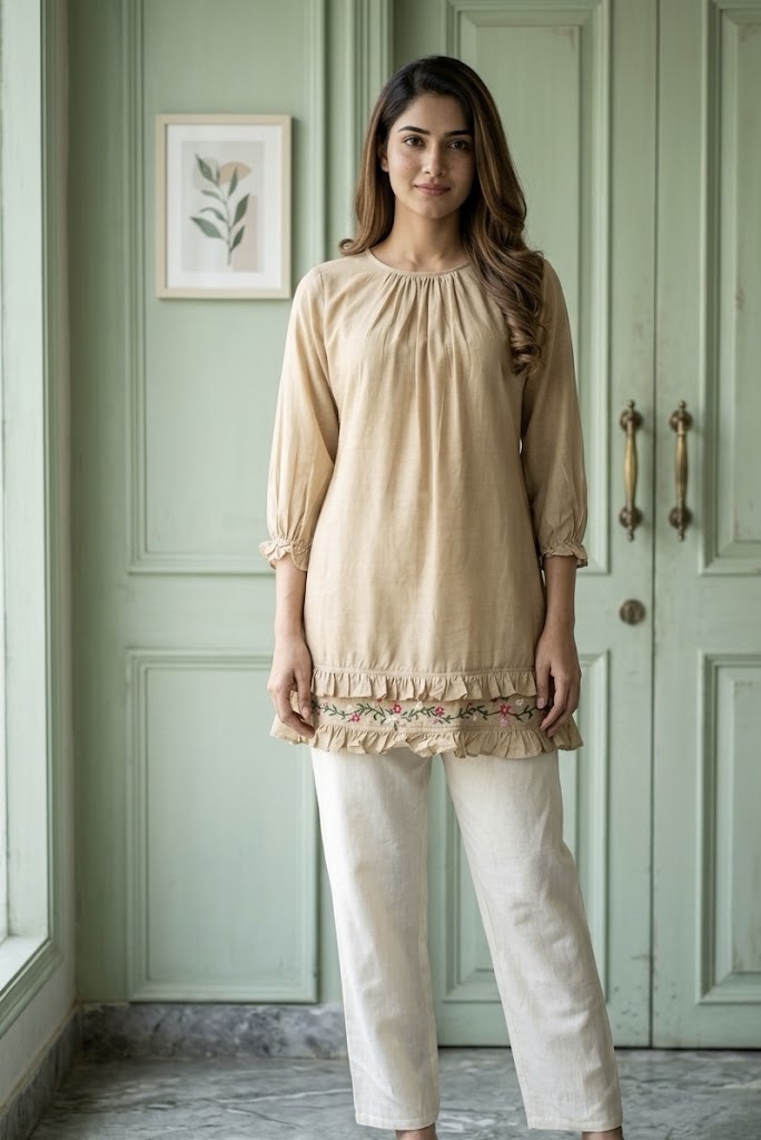 Pure Banarasi Mul Chanderi Cord Set - Image 2