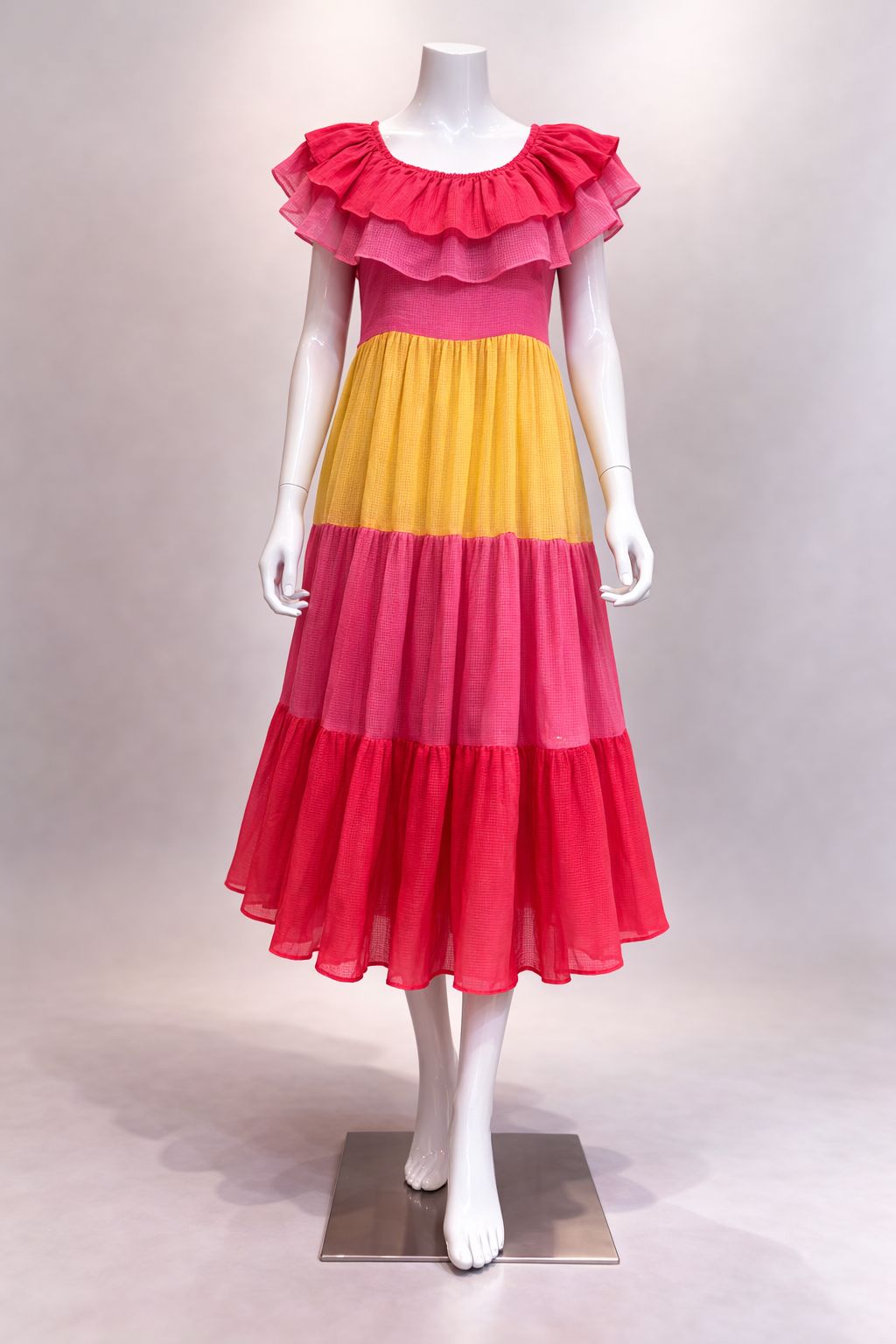 Pure Color Block Linen Kota Frock π€ - Image 2