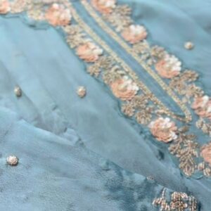 Pure Chinnon Khalid Anarkali three-piece suit