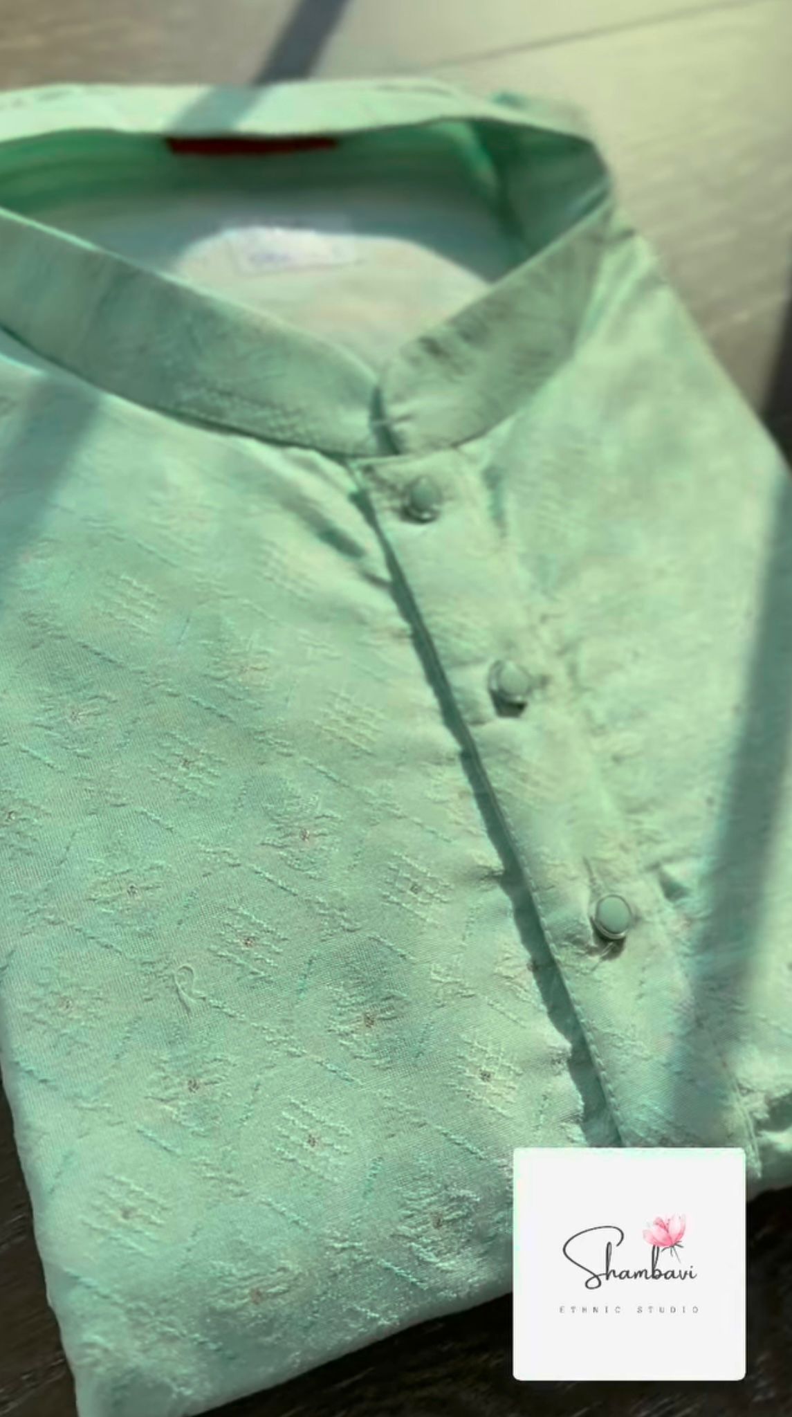 Pista Green Silk Kurta