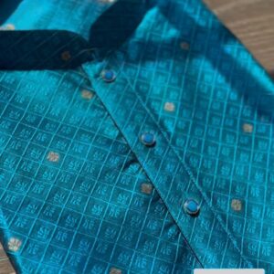 Rama Blue Silk Kurta