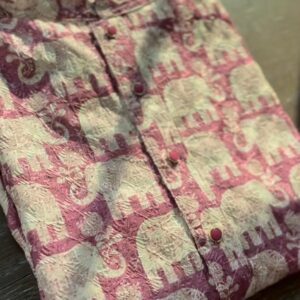Elegant Brick Pink Elephant Kurta