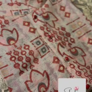 Mens Floral Silk Kurta