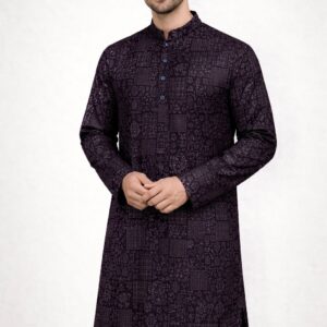 Dark Purple Designer Kurta