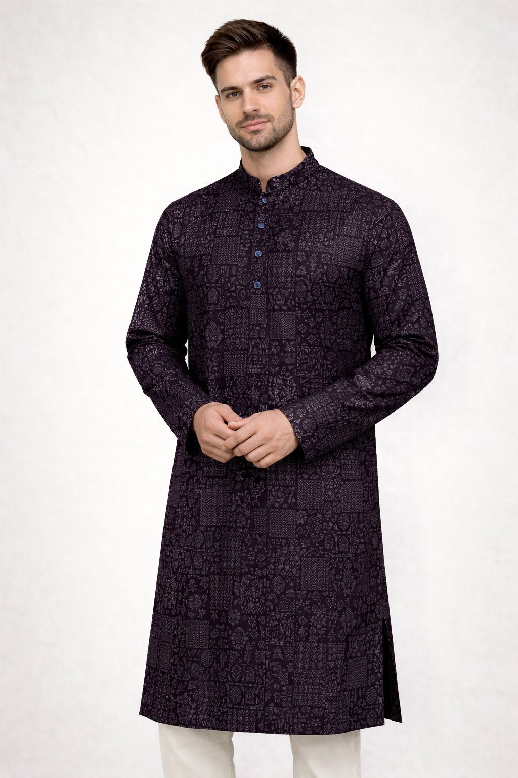 Dark Purple Designer Kurta