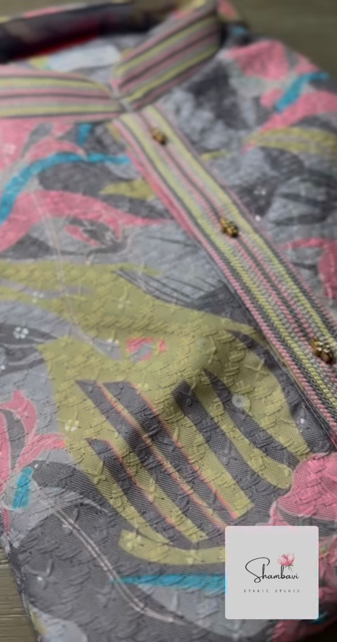 Abstract Chickenkari Kurta