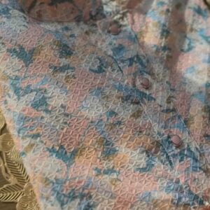 Pink N Blue Floral Designer Kurta