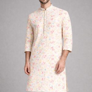 ✨ Designer Silk Floral Kurta Set ✨