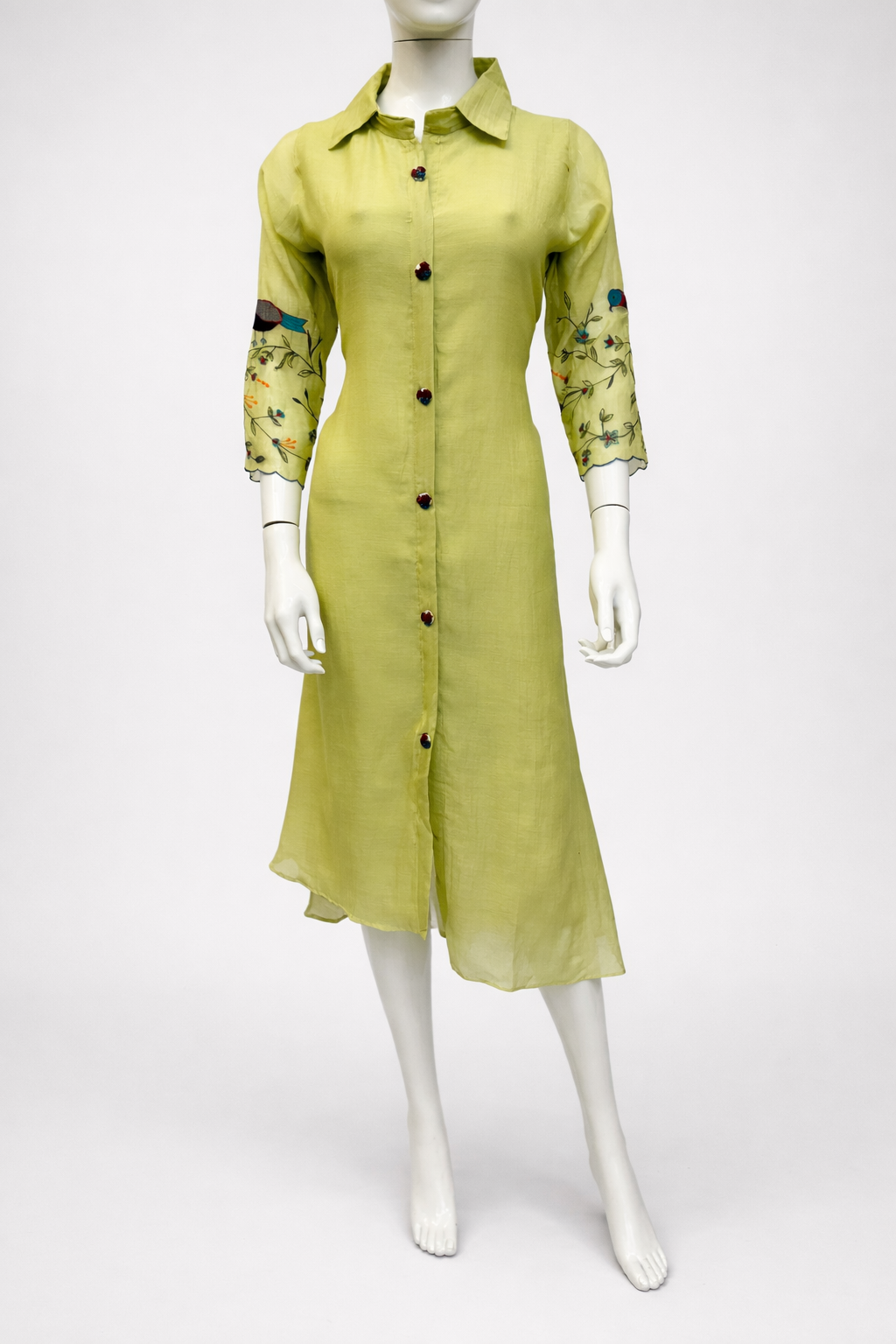Pure Mul Chanderi Frock - Image 2