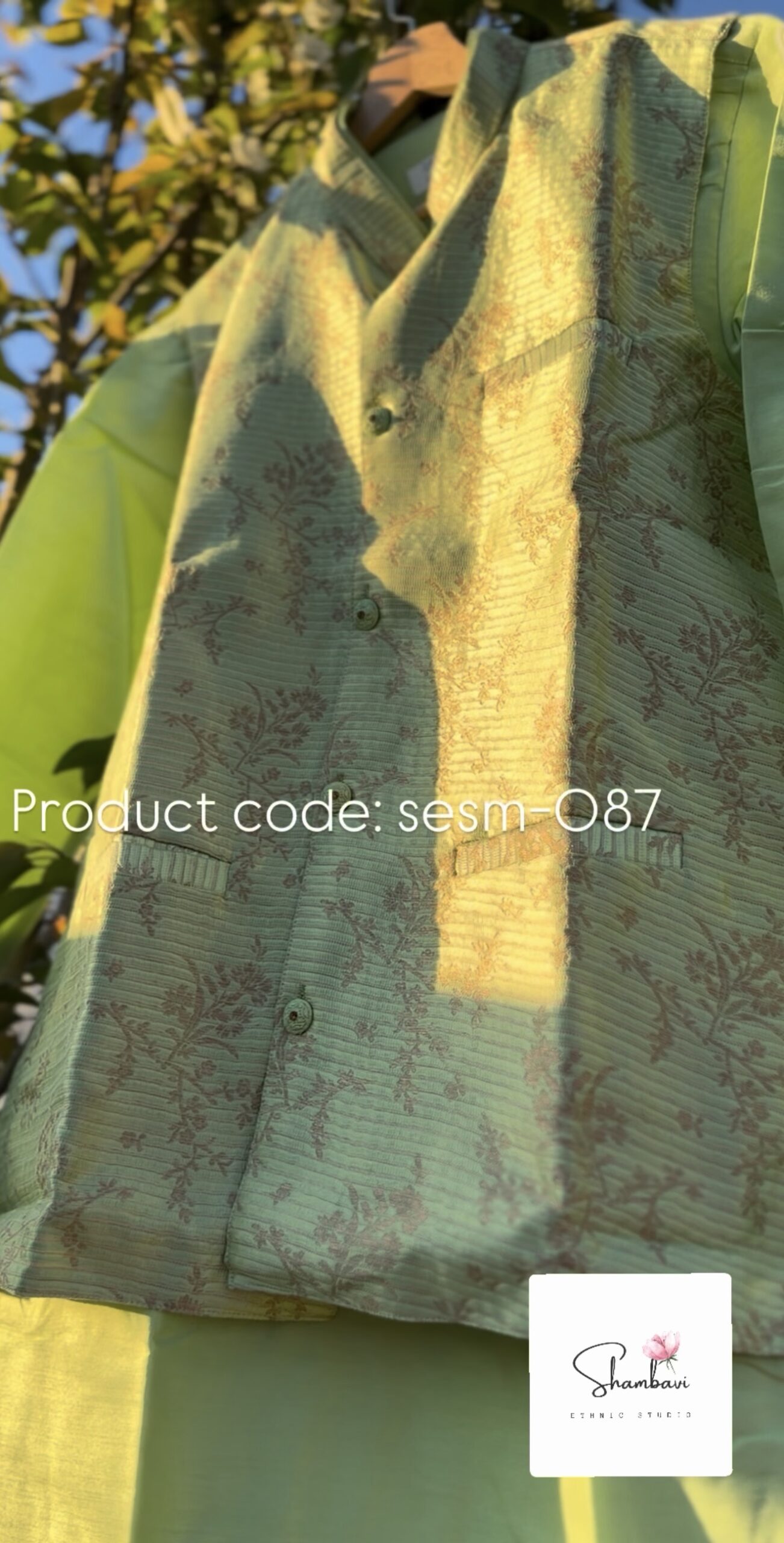 ✨ Men’s Designer Silk Kurta Set ✨