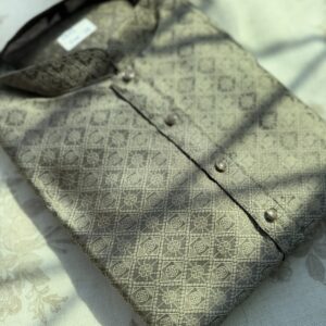 ✨ Grey Designer Silk Kurta Set ✨
