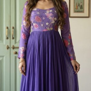 Violet Blossom Chinnon Frock