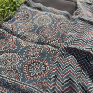 ✨ Exclusively Designed Mangalgiri Ajrakh Handloom Saree ✨
