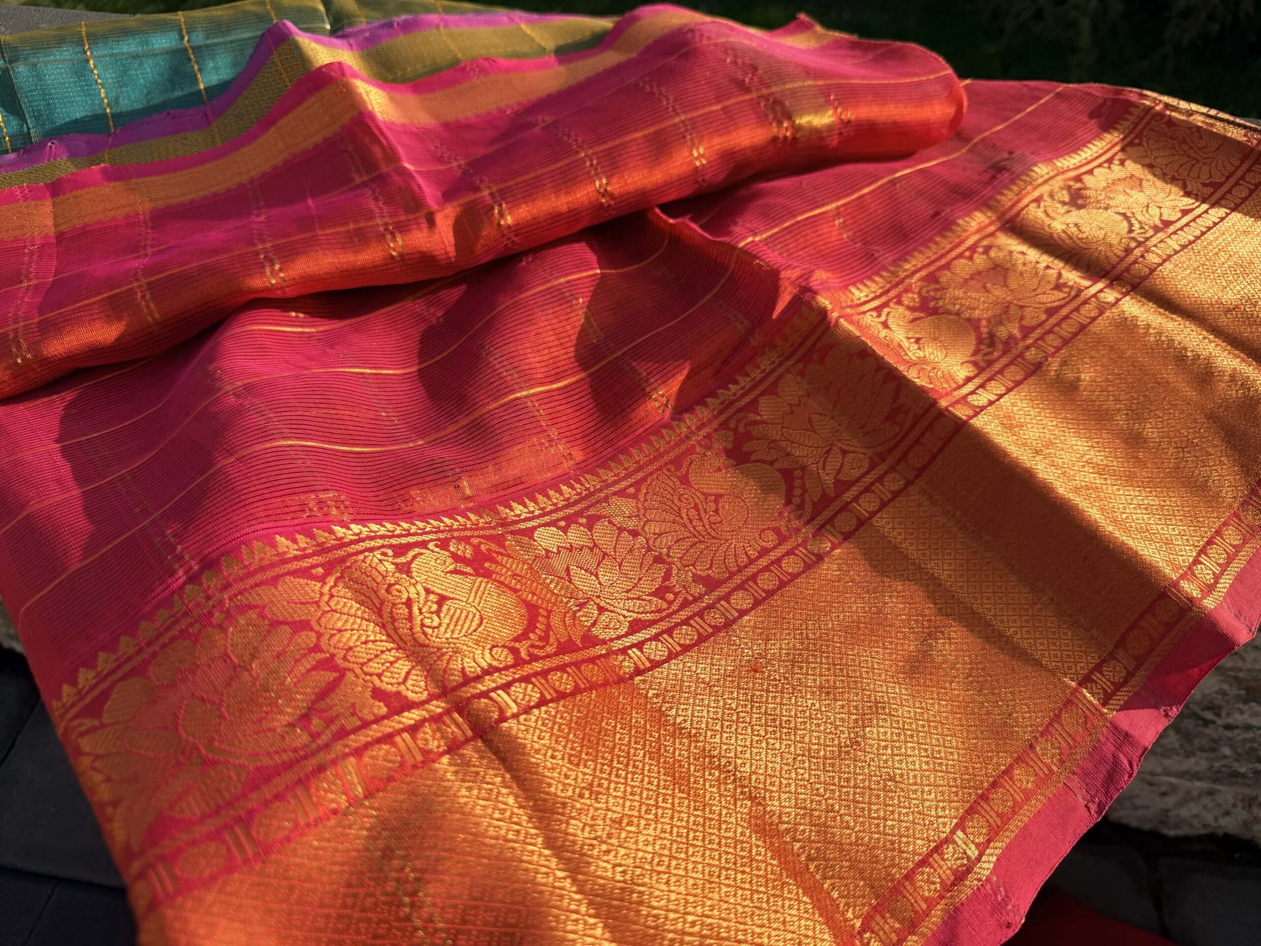 Haritha Pink β Pure Mangalgiri Handloom Saree ππΈ - Image 2