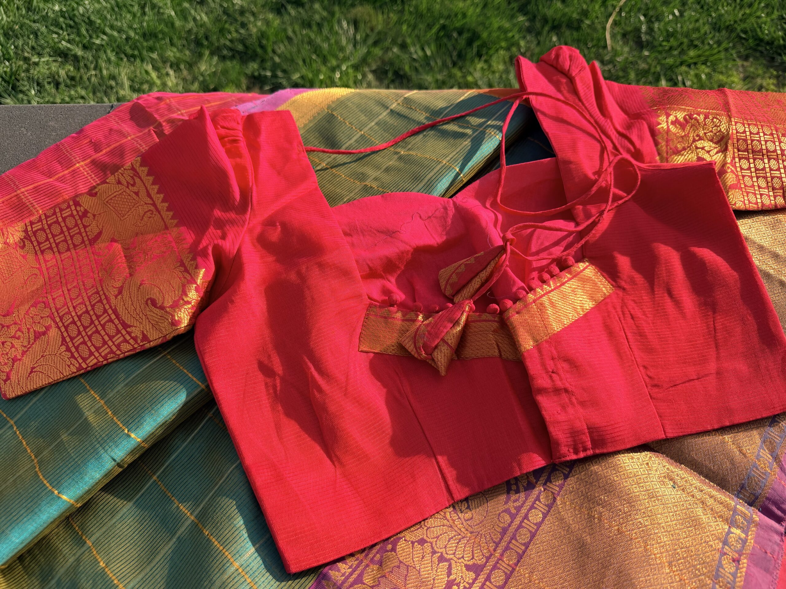 Haritha Pink β Pure Mangalgiri Handloom Saree ππΈ - Image 3
