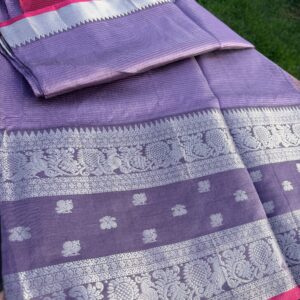 Lavanya – Pure Mangalgiri Pattu Handloom Saree 💜❤️