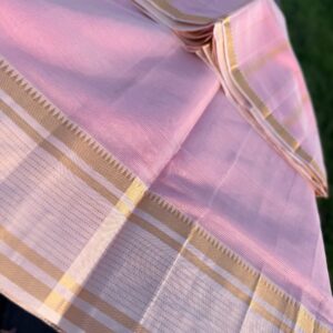 Gulabi – Pure Handloom Mangalgiri Pattu Saree 🌸