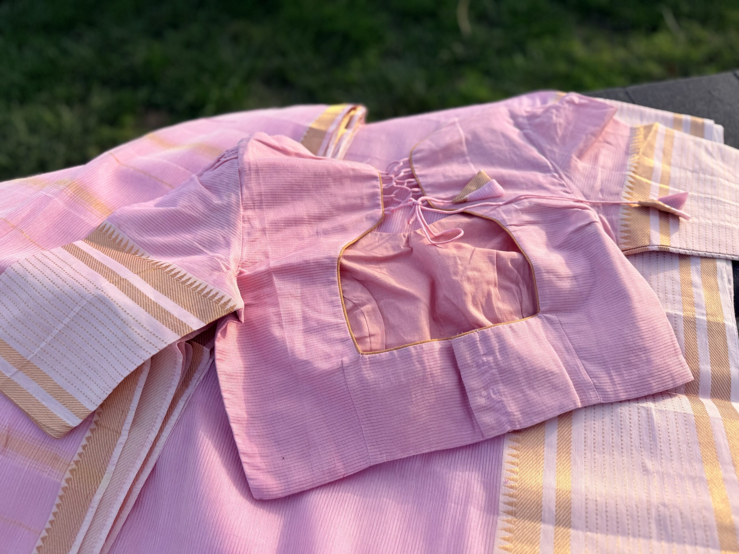 Gulabi β Pure Handloom Mangalgiri Pattu Saree πΈ - Image 3