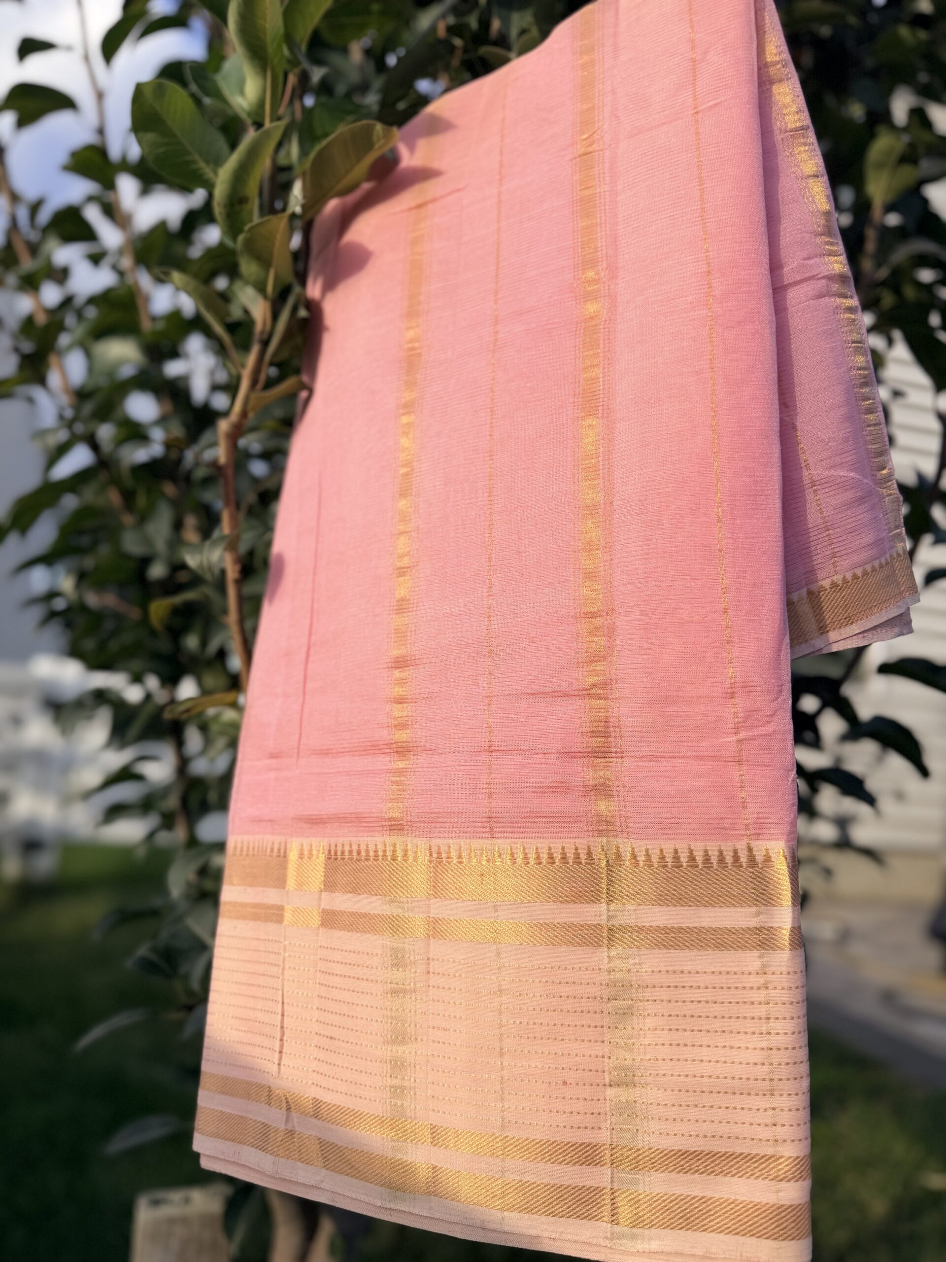 Gulabi β Pure Handloom Mangalgiri Pattu Saree πΈ - Image 5