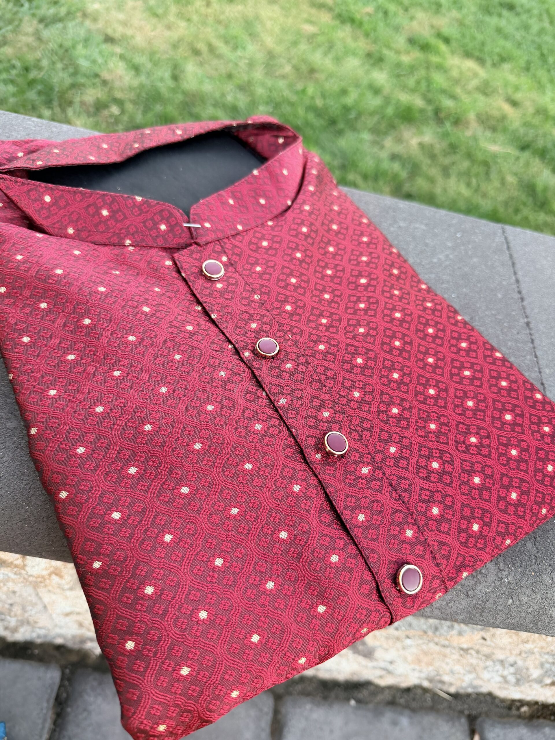 ❤️ Royal Maroon Men’s Silk Kurta ❤️